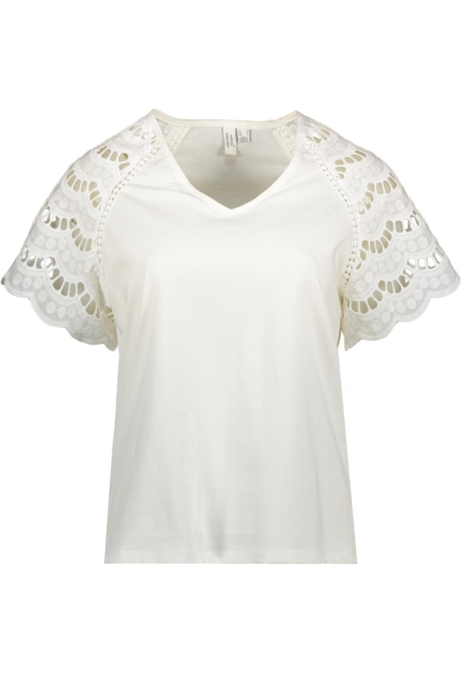 VMBLASY S/S T-SHIRT JRS BTQ GA 10327083 SNOW WHITE